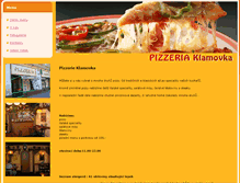 Tablet Screenshot of pizza-klamovka.cz
